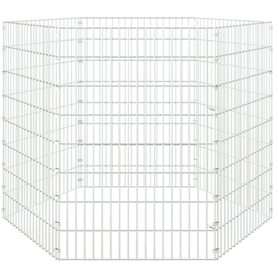 Free Range Animal Enclosure 6-Panel 54x80 cm Galvanised Iron