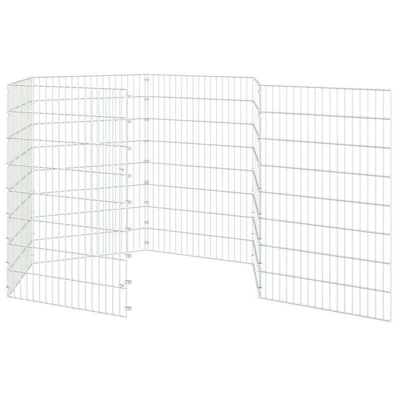 Free Range Animal Enclosure 6-Panel 54x80 cm Galvanised Iron