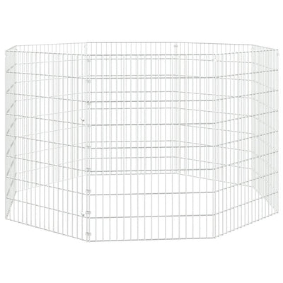 Free Range Animal Enclosure 8-Panel 54x80 cm Galvanised Iron