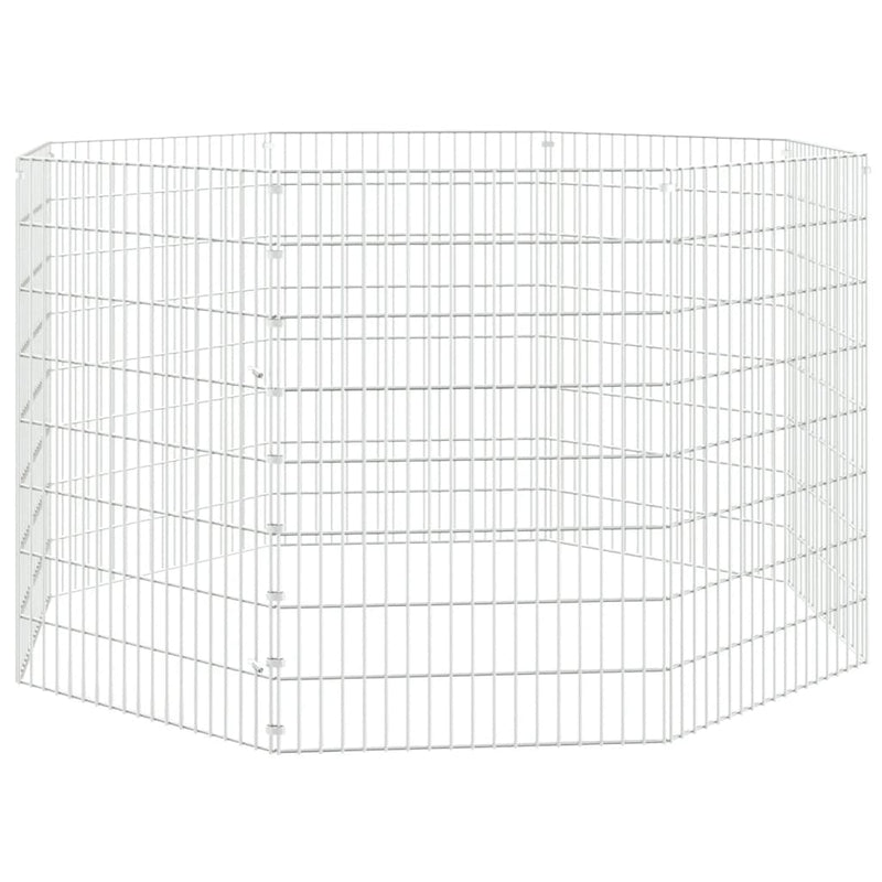 Free Range Animal Enclosure 8-Panel 54x80 cm Galvanised Iron