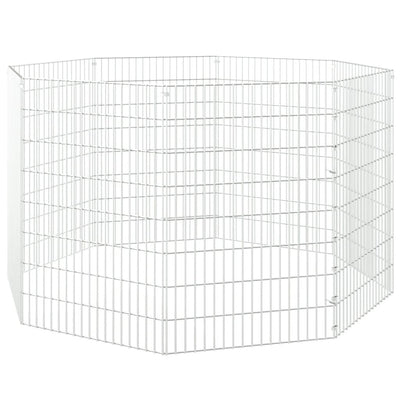 Free Range Animal Enclosure 8-Panel 54x80 cm Galvanised Iron