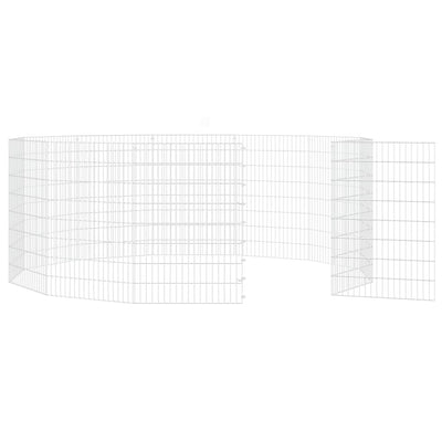 Free Range Animal Enclosure 12-Panel 54x80 cm Galvanised Iron