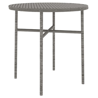 3 Piece Garden Dining Set Poly Rattan Grey