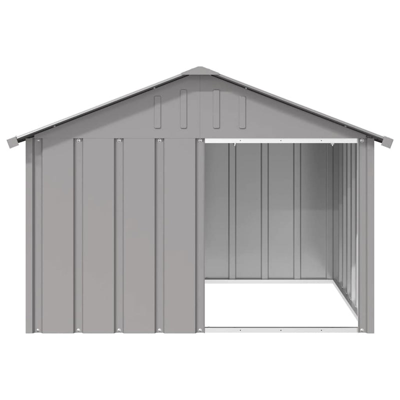 Dog House Grey 116.5x103x81.5 cm Galvanised Steel