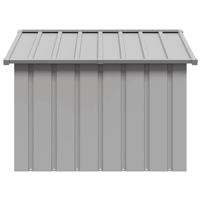 Dog House Grey 116.5x103x81.5 cm Galvanised Steel