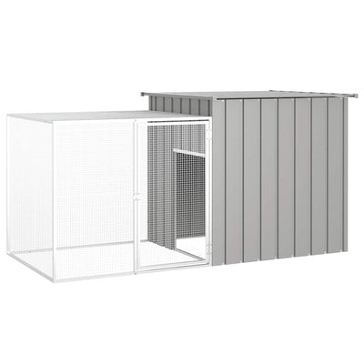 Chicken Cage Grey 200x91x100 cm Galvanised Steel