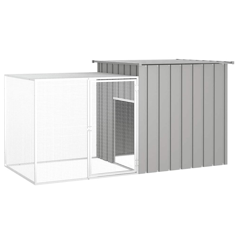 Chicken Cage Grey 200x91x100 cm Galvanised Steel