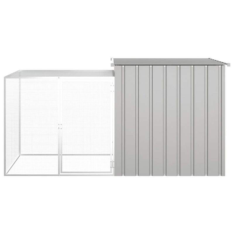 Chicken Cage Grey 200x91x100 cm Galvanised Steel