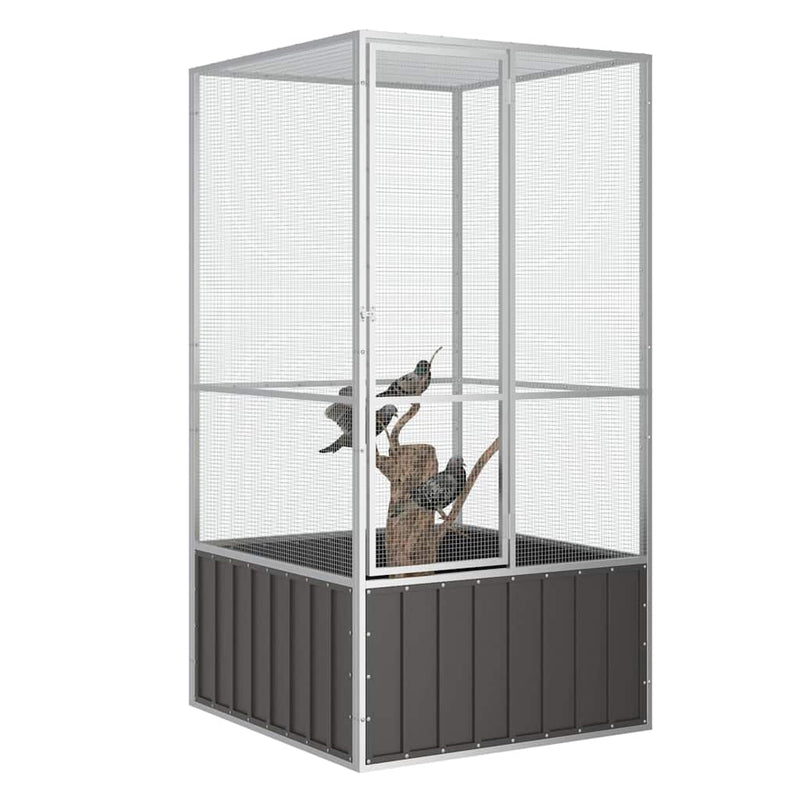 Bird Cage Anthracite 111x107x211.5 cm Galvanised Steel