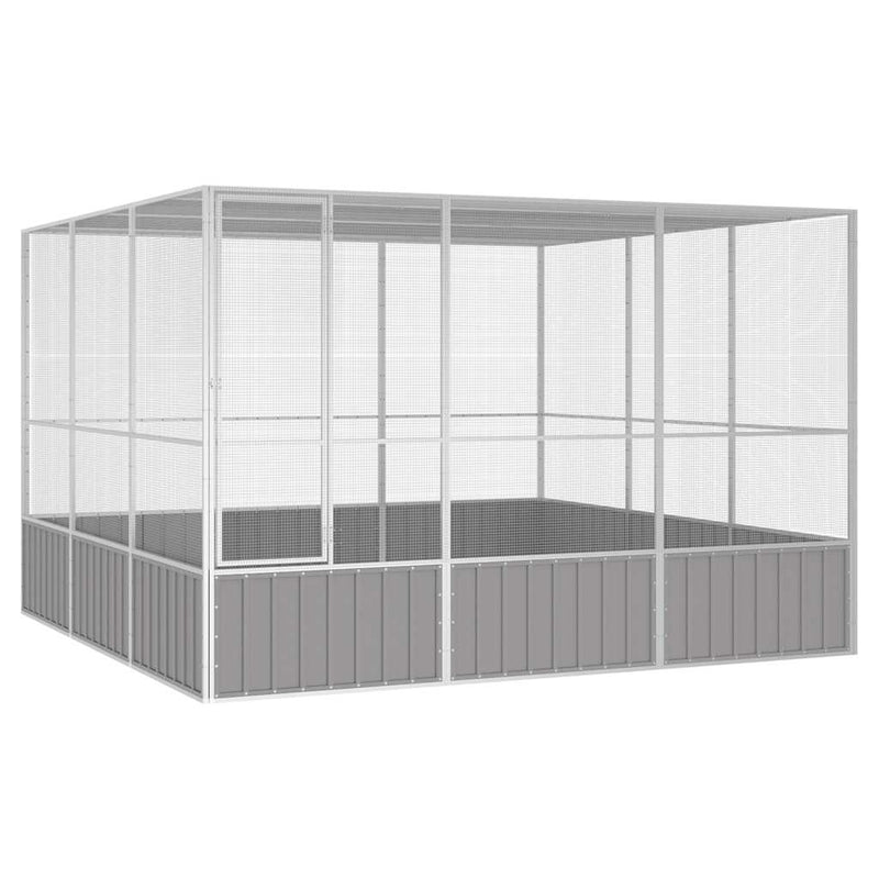 Bird Cage Grey 302.5x324.5x211.5 cm Galvanised Steel