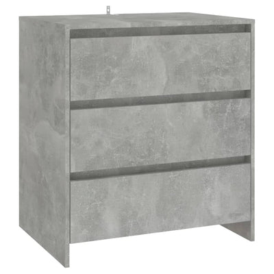 2 Piece Sideboard Concrete Grey Engineered Wood