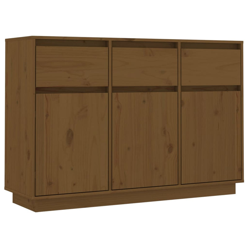 Sideboard Honey Brown 110x34x75 cm Solid Wood Pine