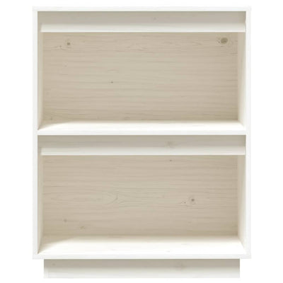 Console Cabinet White 60x34x75 cm Solid Wood Pine