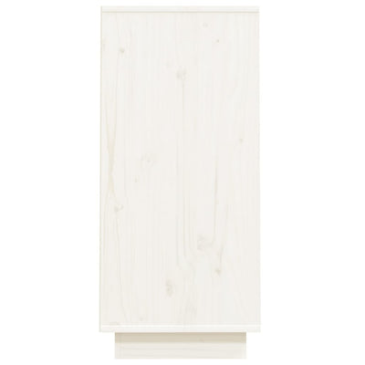 Console Cabinet White 60x34x75 cm Solid Wood Pine