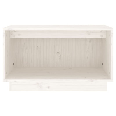 TV Cabinet White 60x35x35 cm Solid Wood Pine