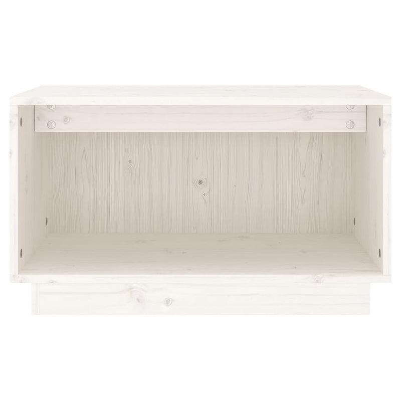 TV Cabinet White 60x35x35 cm Solid Wood Pine