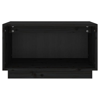 TV Cabinet Black 60x35x35 cm Solid Wood Pine