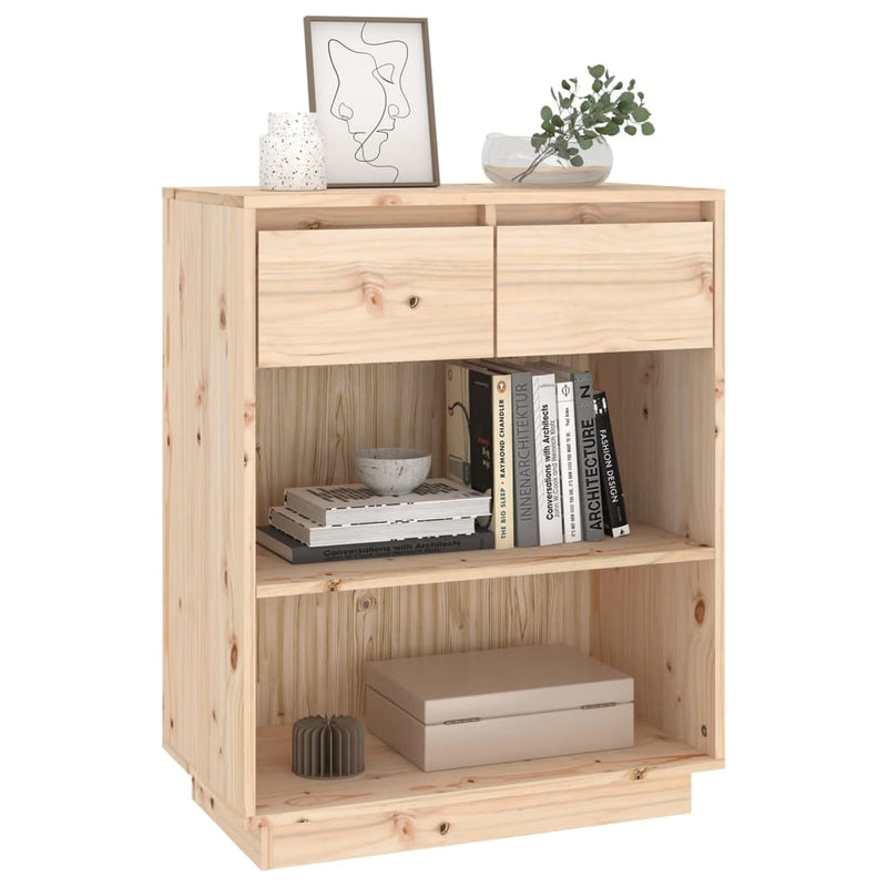 Console Cabinet 60x34x75 cm Solid Wood Pine