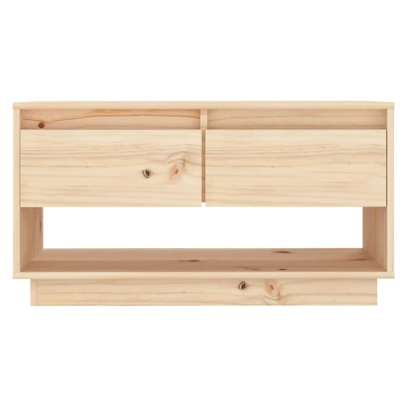 TV Cabinet 74x34x40 cm Solid Wood Pine