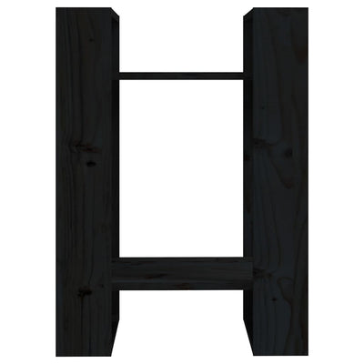 Book Cabinet/Room Divider Black 41x35x57 cm Solid Wood Pine