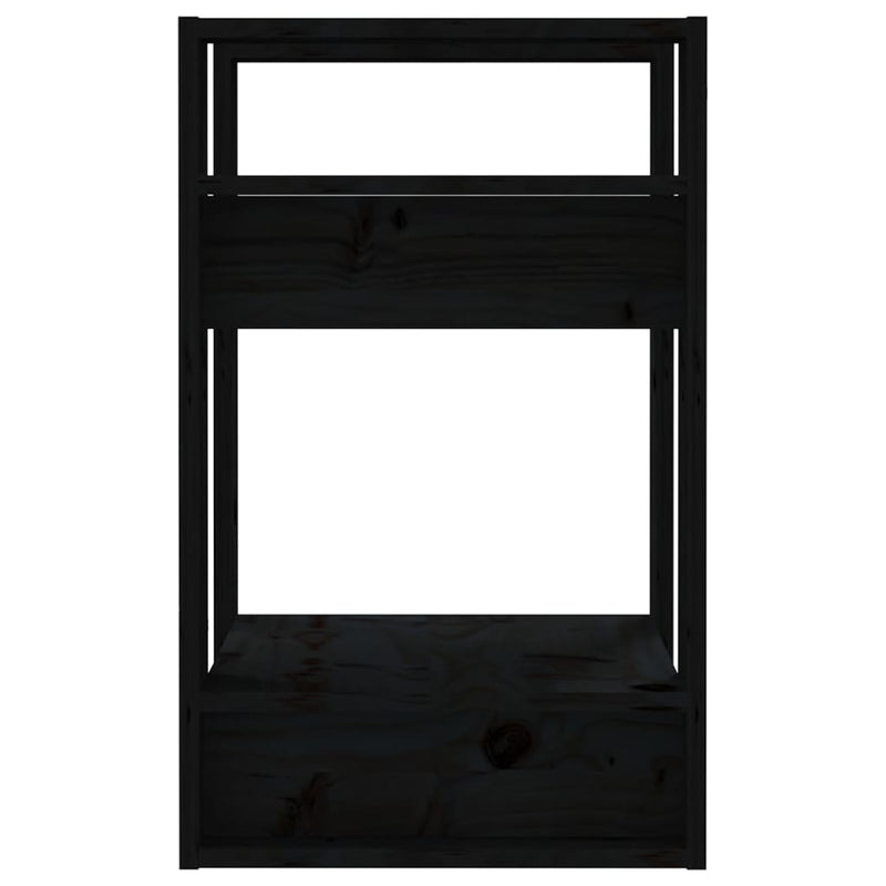 Book Cabinet/Room Divider Black 41x35x57 cm Solid Wood Pine