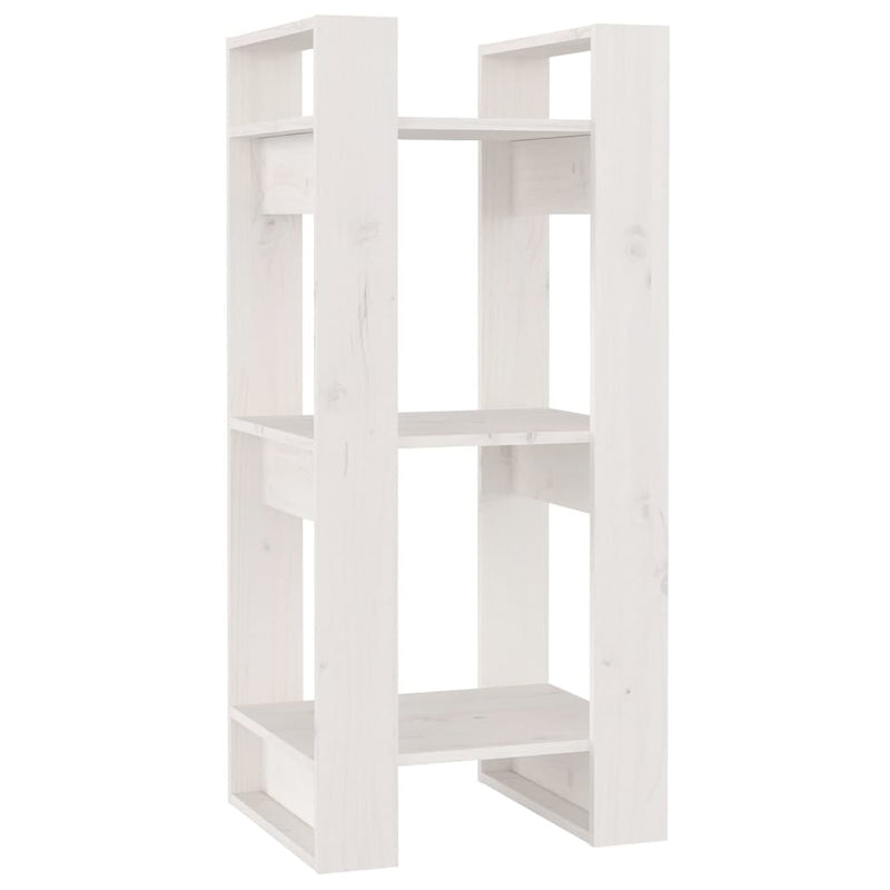 Book Cabinet/Room Divider White 41x35x91 cm Solid Wood Pine