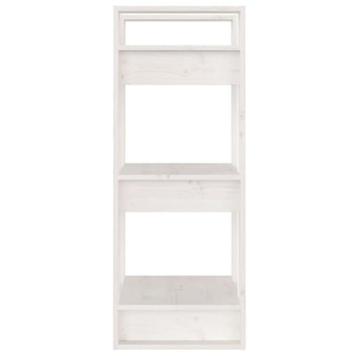 Book Cabinet/Room Divider White 41x35x91 cm Solid Wood Pine