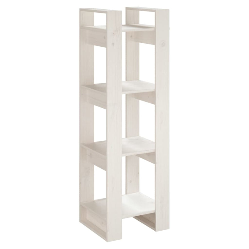 Book Cabinet/Room Divider White 41x35x125 cm Solid Wood Pine