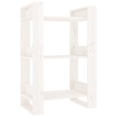 Book Cabinet/Room Divider White 60x35x91 cm Solid Wood Pine