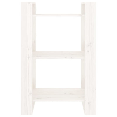 Book Cabinet/Room Divider White 60x35x91 cm Solid Wood Pine