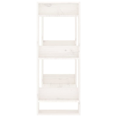 Book Cabinet/Room Divider White 60x35x91 cm Solid Wood Pine