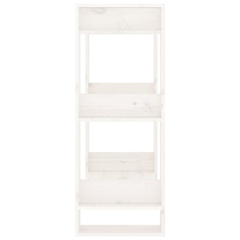 Book Cabinet/Room Divider White 60x35x91 cm Solid Wood Pine