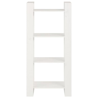 Book Cabinet/Room Divider White 60x35x125 cm Solid Wood