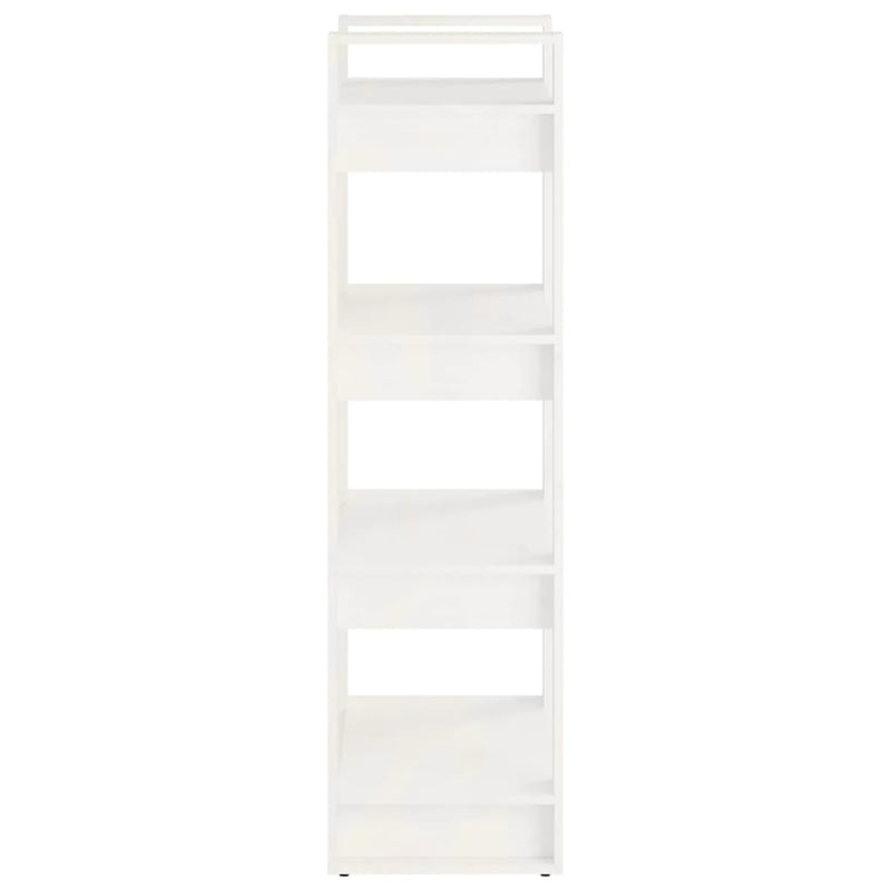 Book Cabinet/Room Divider White 60x35x125 cm Solid Wood