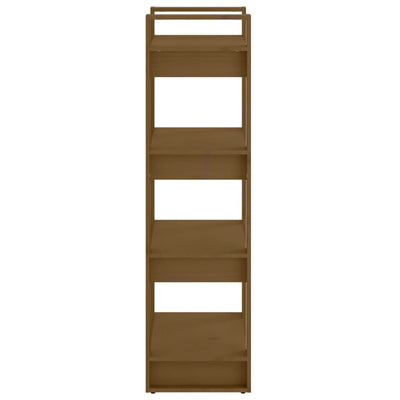 Book Cabinet/Room Divider Honey Brown 60x35x125 cm Solid Wood