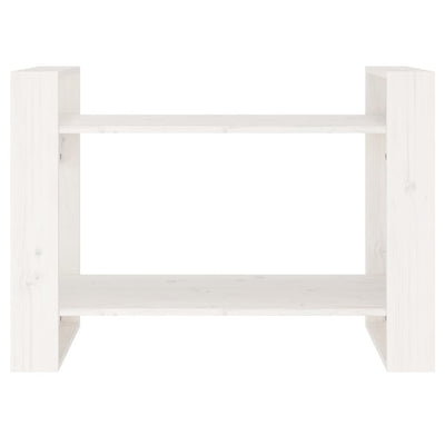 Book Cabinet/Room Divider White 80x35x56.5 cm Solid Wood Pine