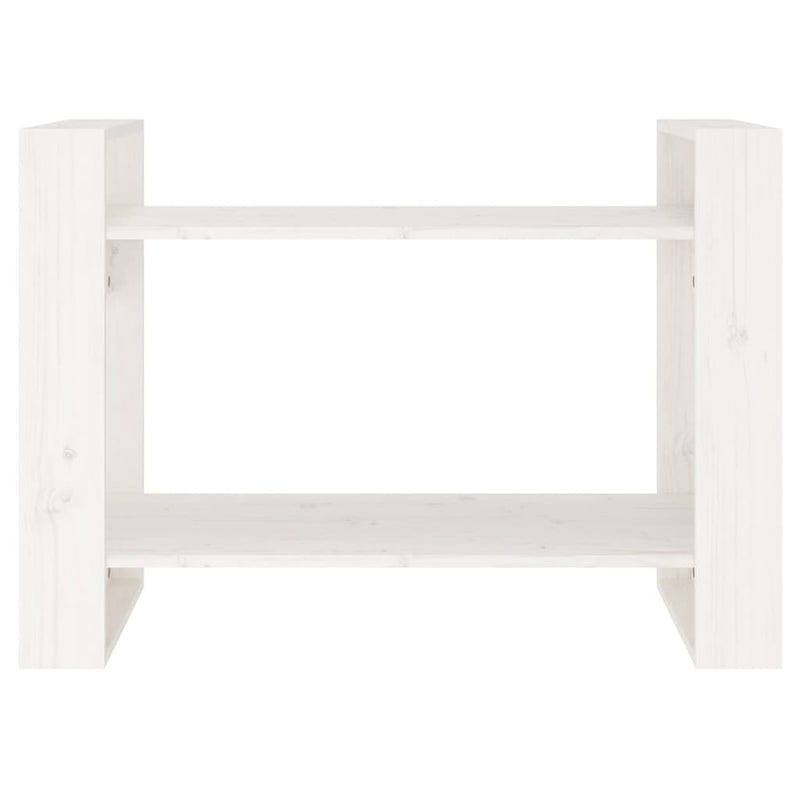 Book Cabinet/Room Divider White 80x35x56.5 cm Solid Wood Pine