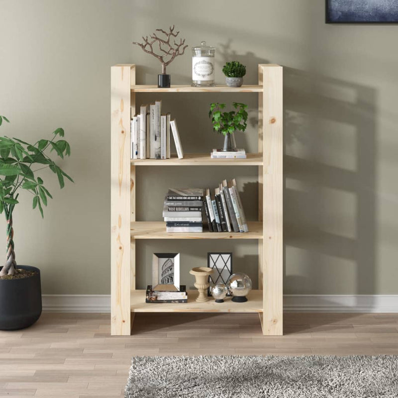 Book Cabinet/Room Divider 80x35x125 cm Solid Wood Pine