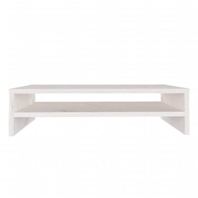 Monitor Stand White 50x24x13 cm Solid Wood Pine