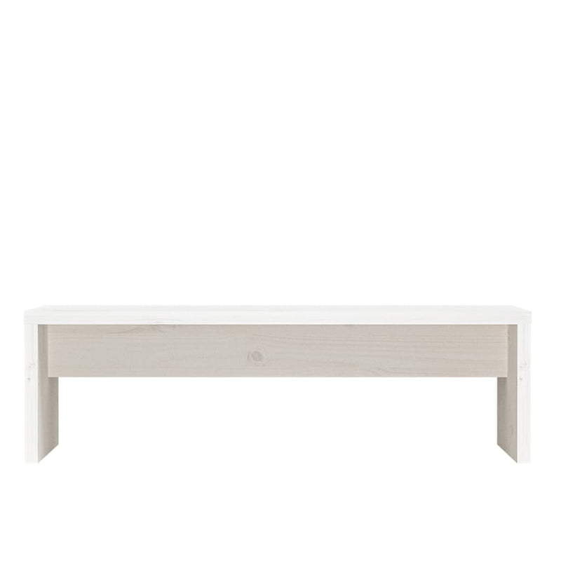 Monitor Stand White 50x27x15 cm Solid Wood Pine