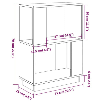 Book Cabinet/Room Divider Honey Brown 51x25x70 cm Solid Wood Pine