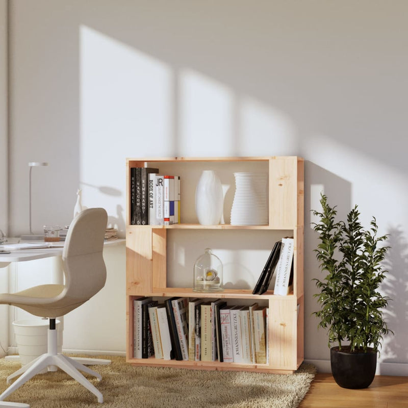 Book Cabinet/Room Divider 80x25x101 cm Solid Wood Pine