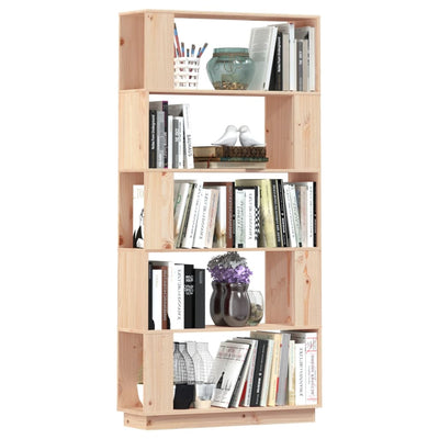 Book Cabinet/Room Divider 80x25x163.5 cm Solid Wood Pine