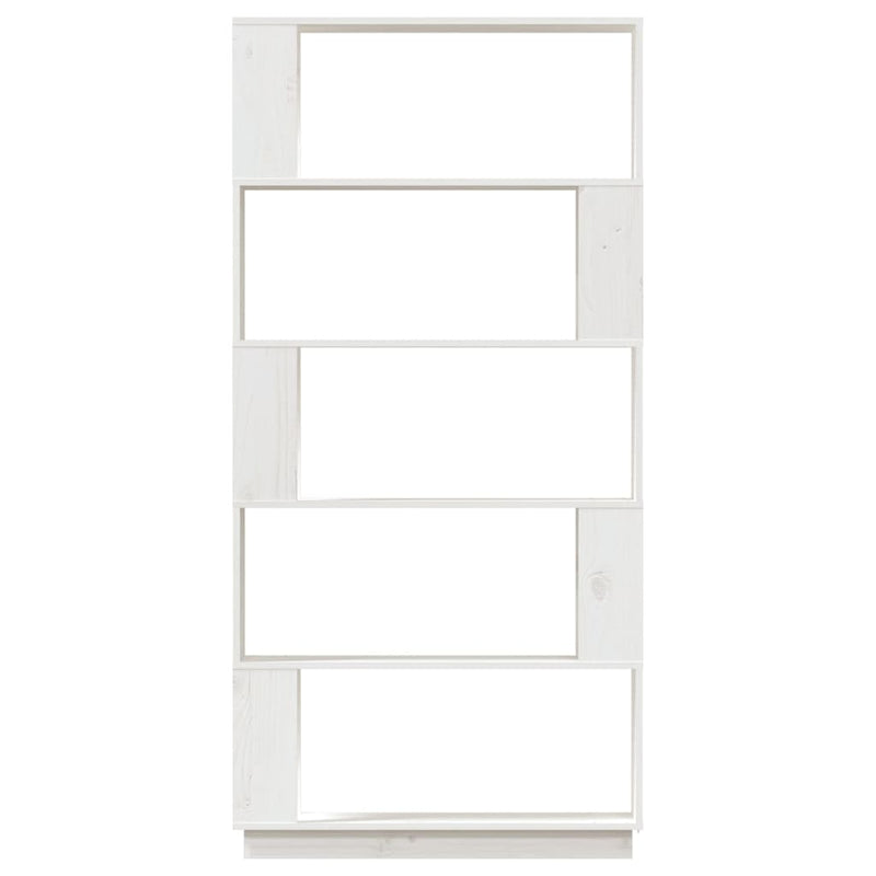 Book Cabinet/Room Divider White 80x25x163.5 cm Solid Wood Pine