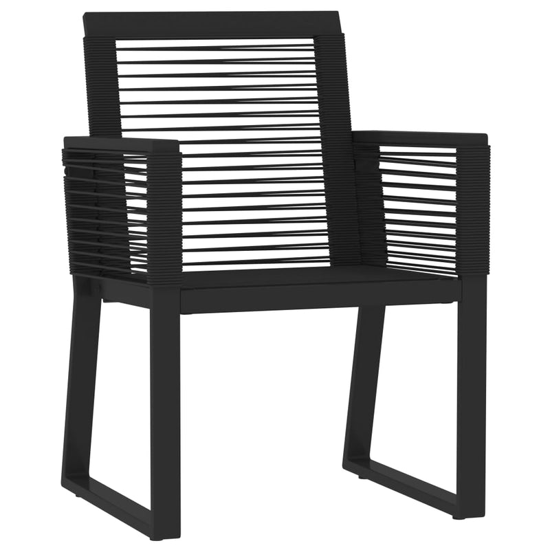 3 Piece Garden Dining Set Black