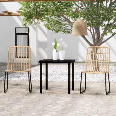 3 Piece Garden Dining Set Oak