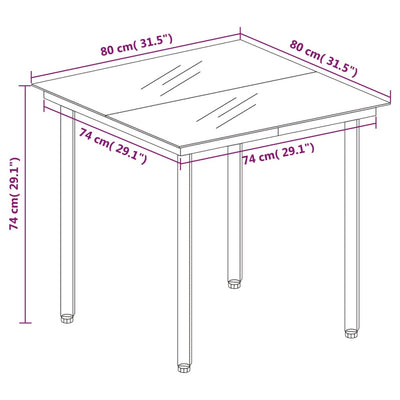 5 Piece Garden Dining Set Grey