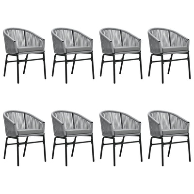 9 Piece Garden Dining Set Anthracite