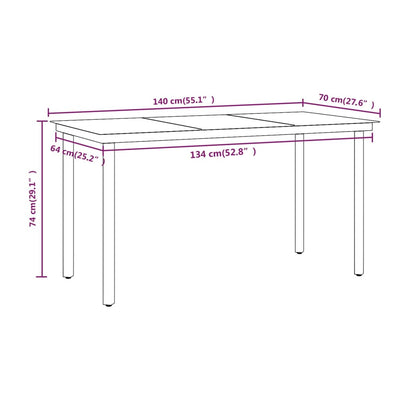 5 Piece Garden Dining Set with Cushions Grey and Black