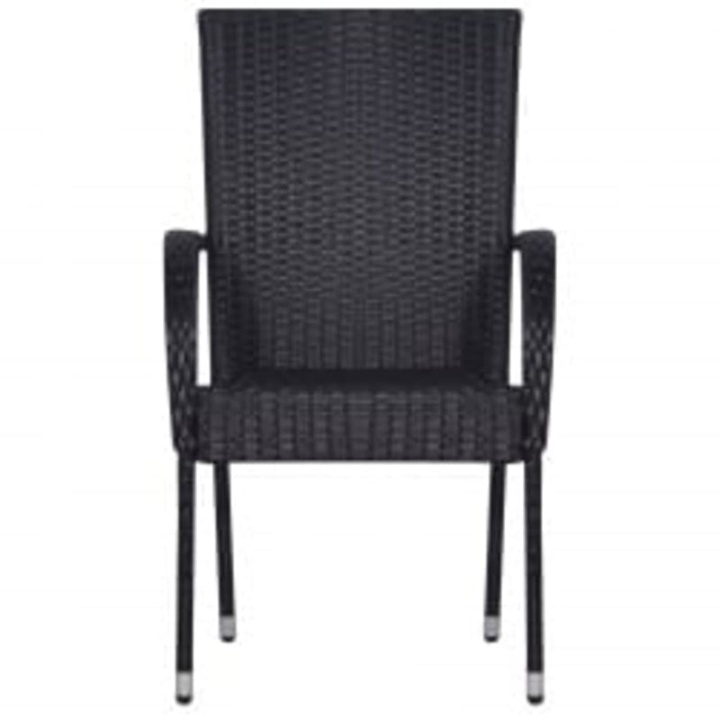 3 Piece Outdoor Dining Set Black